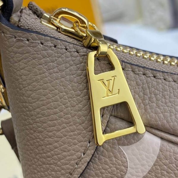 Replica LV Grey/Beige Leather Bagatelle M46112 Bag - Image 9
