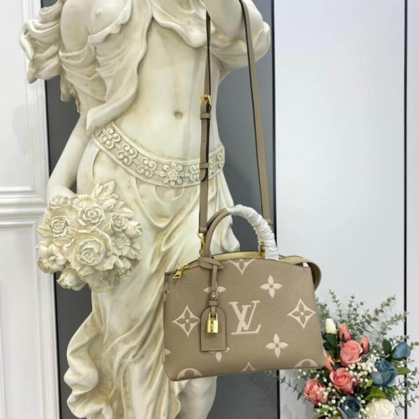 LV Bicolor Monogram Empreinte Petit Palais Leather Bag - Image 3