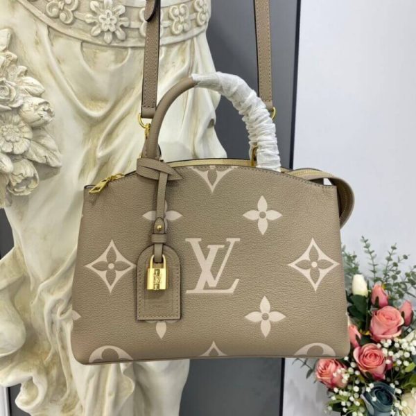 LV Bicolor Monogram Empreinte Petit Palais Leather Bag - Image 4
