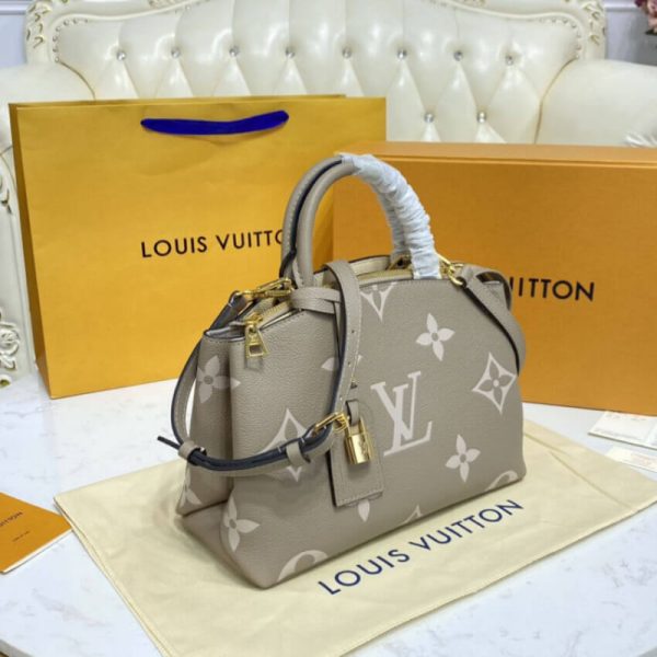 LV Bicolor Monogram Empreinte Petit Palais Leather Bag - Image 6