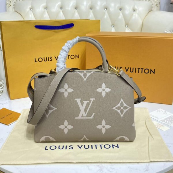 LV Bicolor Monogram Empreinte Petit Palais Leather Bag - Image 7