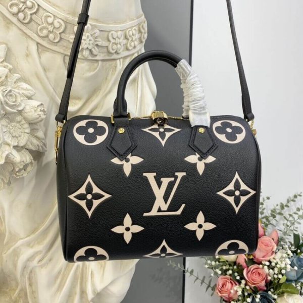 LV Replica Bicolor Empreinte Speedy 25 Black/Beige - Image 4