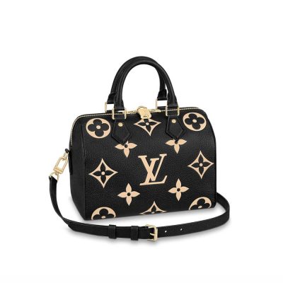 LV Replica Bicolor Empreinte Speedy 25 Black/Beige