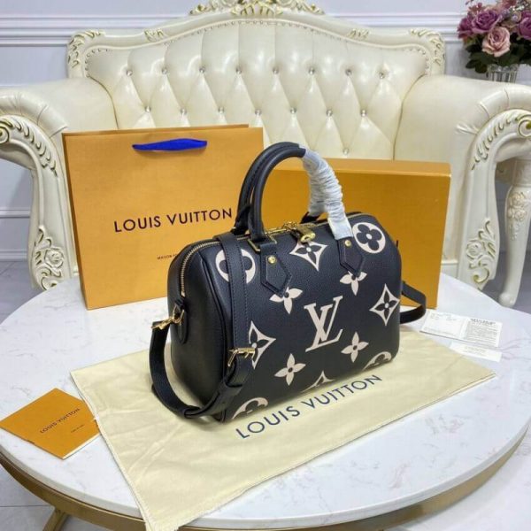 LV Replica Bicolor Empreinte Speedy 25 Black/Beige - Image 6