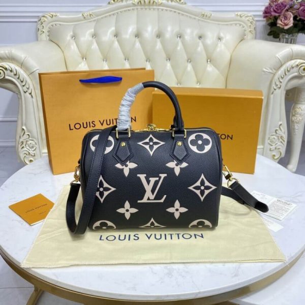 LV Replica Bicolor Empreinte Speedy 25 Black/Beige - Image 7