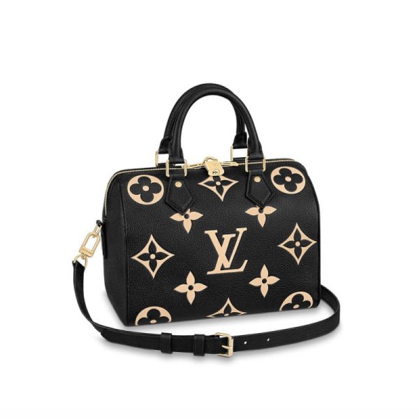 LV Replica Bicolor Empreinte Speedy 25 Black/Beige