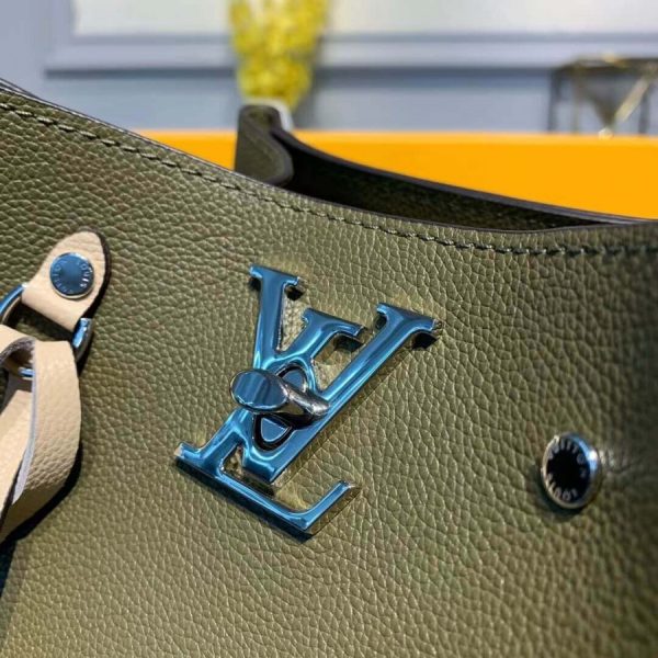 Replica LV Calfskin Leather Lockme Bucket Bag M55439 - Image 6