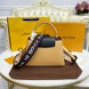 Best Replicas Bags - Louis Vuitton Capucines BB Replica Black/Arizona Beige Shop For Best Louis Vuitton LV Replica Bags With Cheap Price