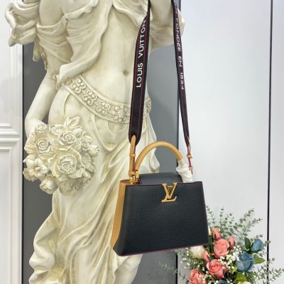 Louis Vuitton Capucines BB Replica Black/Arizona Beige