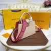 Best Replicas Bags - LV Capucines BB Replica Eggshell/Red Handbag M59061 Shop For Best Louis Vuitton LV Replica Bags With Cheap Price