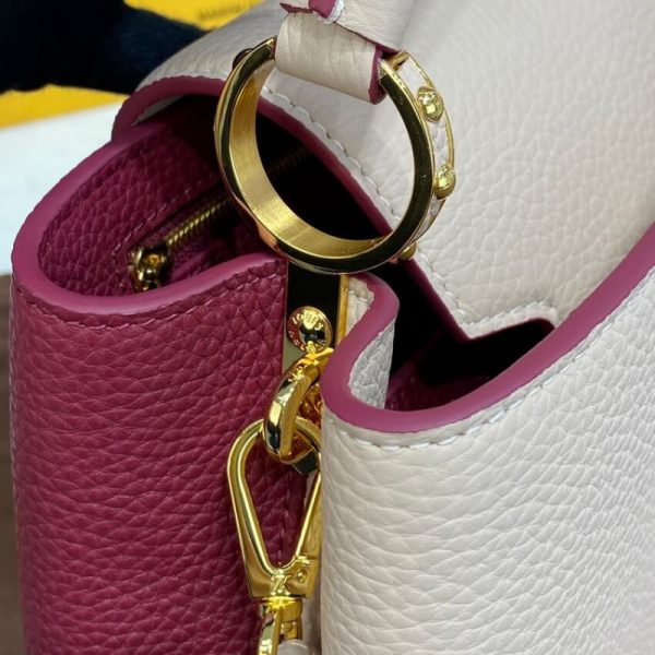 LV Capucines BB Replica Eggshell/Red Handbag M59061 - Image 7