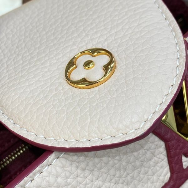 LV Capucines BB Replica Eggshell/Red Handbag M59061 - Image 9
