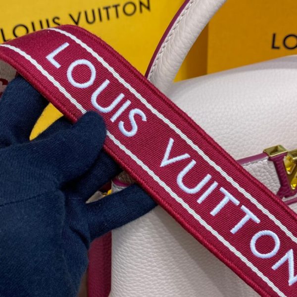 LV Capucines BB Replica Eggshell/Red Handbag M59061 - Image 10