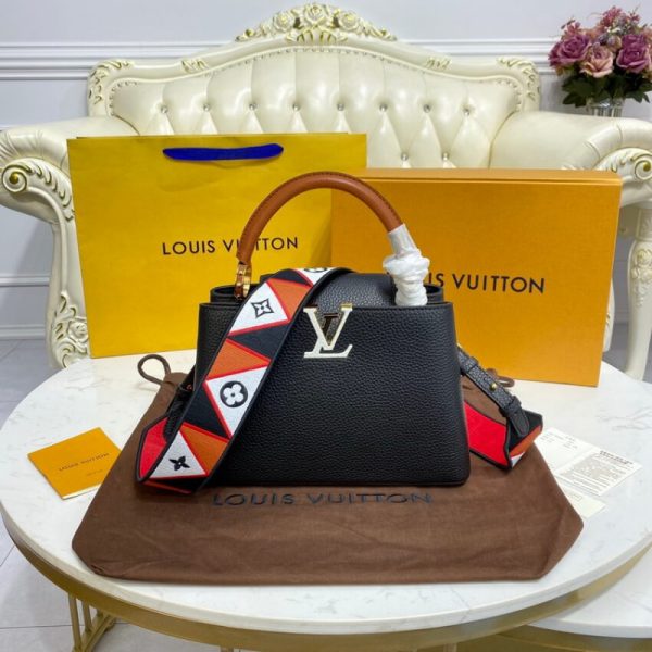 Louis Vuitton Capucines Bb Replica Noir/Rouge Handbag - Image 2