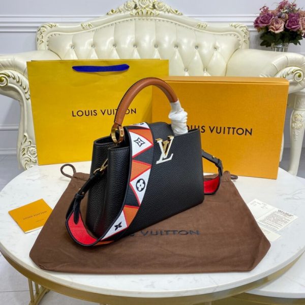 Louis Vuitton Capucines Bb Replica Noir/Rouge Handbag - Image 3