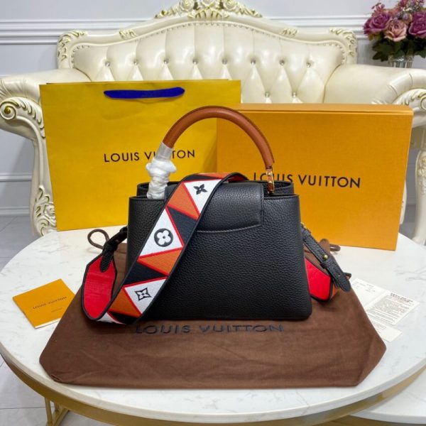 Louis Vuitton Capucines Bb Replica Noir/Rouge Handbag - Image 4