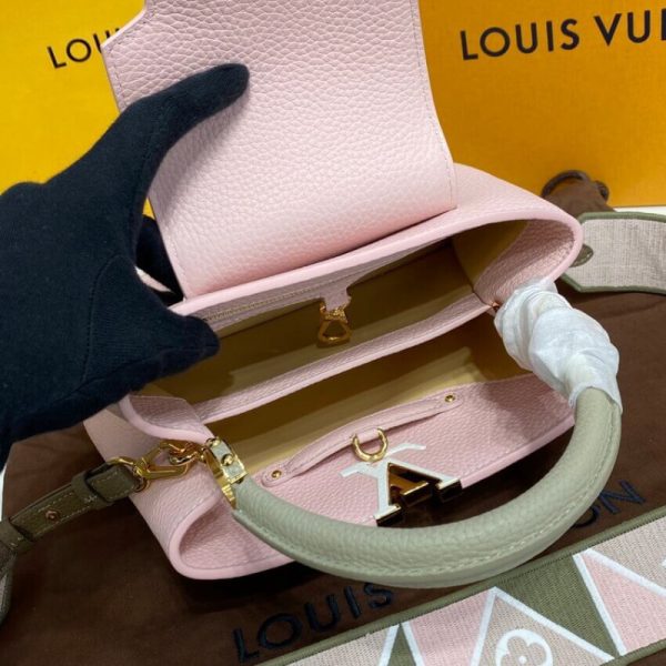 Louis Vuitton Capucines Bb M59061 Rose Beige Replica Handbag - Image 13