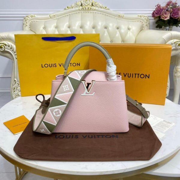 Louis Vuitton Capucines Bb M59061 Rose Beige Replica Handbag - Image 3