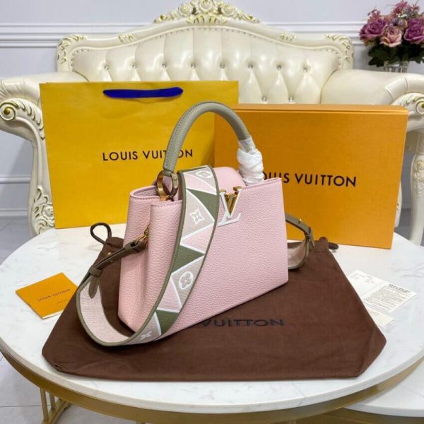 Louis Vuitton Capucines Bb M59061 Rose Beige Replica Handbag - Image 4