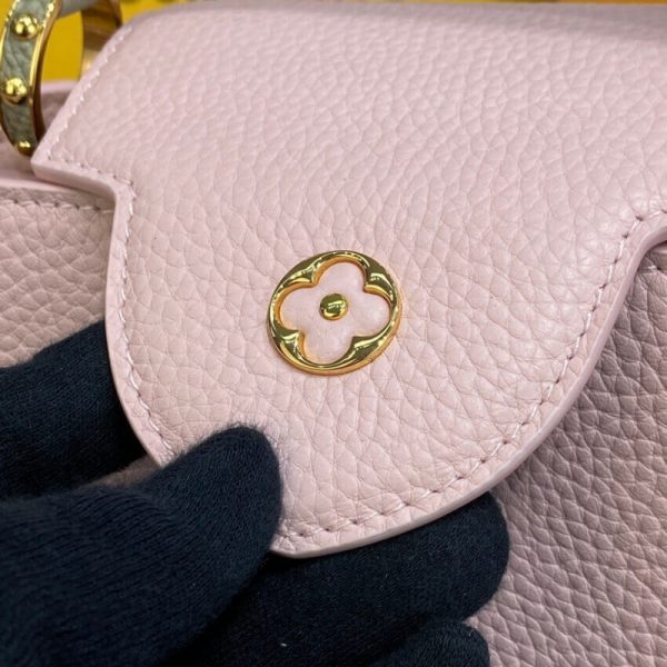 Louis Vuitton Capucines Bb M59061 Rose Beige Replica Handbag - Image 10