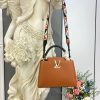 Best Replicas Bags - Louis Vuitton Capucines BB Replica Gold/Noir Handbag M59266 Shop For Best Louis Vuitton LV Replica Bags With Cheap Price