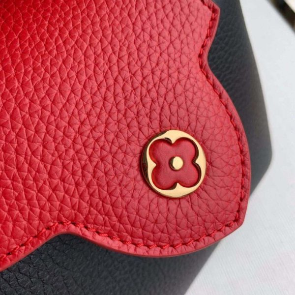 Louis Vuitton Capucines Mini Black/Red Replica Handbag - Image 5