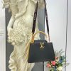 Best Replicas Bags - LV Capucines MM M58608 Black/Arizona Beige Replica Shop For Best Louis Vuitton LV Replica Bags With Cheap Price
