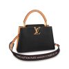 Best Replicas Bags - LV Capucines MM M58608 Black/Arizona Beige Replica Shop For Best Louis Vuitton LV Replica Bags With Cheap Price