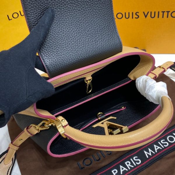 LV Capucines MM M58608 Black/Arizona Beige Replica - Image 13