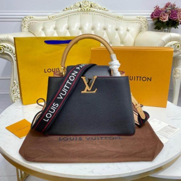 LV Capucines MM M58608 Black/Arizona Beige Replica - Image 3