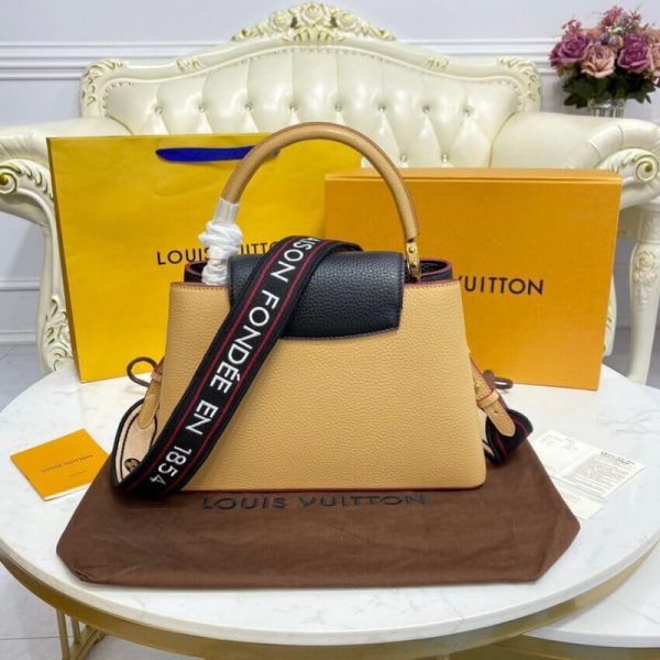 LV Capucines MM M58608 Black/Arizona Beige Replica - Image 5