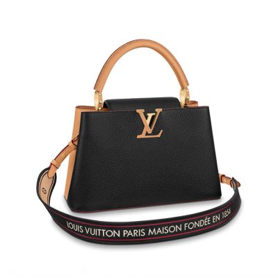 LV Capucines MM M58608 Black/Arizona Beige Replica