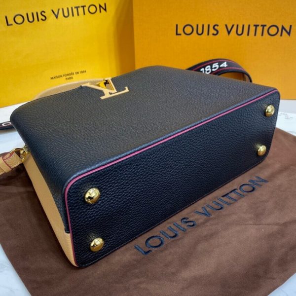 LV Capucines MM M58608 Black/Arizona Beige Replica - Image 6