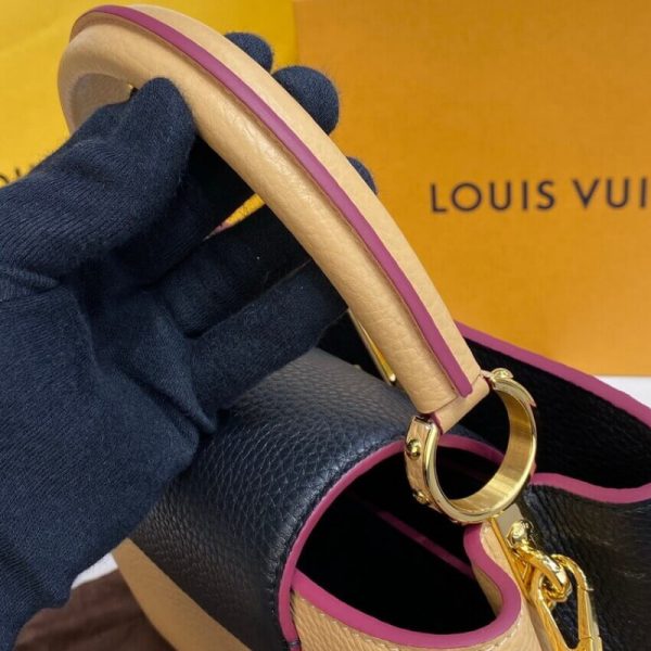 LV Capucines MM M58608 Black/Arizona Beige Replica - Image 8