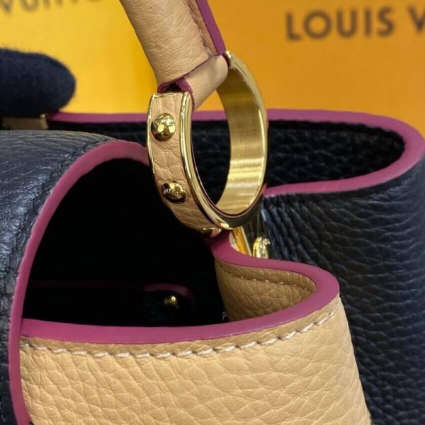 LV Capucines MM M58608 Black/Arizona Beige Replica - Image 9