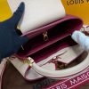 Best Replicas Bags - Replica LV Capucines MM Eggshell & Lie De Vin Red Bag Shop For Best Louis Vuitton LV Replica Bags With Cheap Price