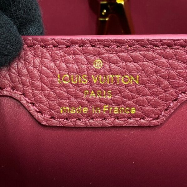 Replica LV Capucines MM Eggshell & Lie De Vin Red Bag - Image 15