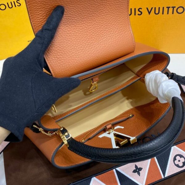 Replica LV Capucines Mm M59020 Gold/Noir Handbag - Image 11