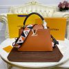 Best Replicas Bags - Replica LV Capucines Mm M59020 Gold/Noir Handbag Shop For Best Louis Vuitton LV Replica Bags With Cheap Price