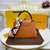 Best Replicas Bags - Replica LV Capucines Mm M59020 Gold/Noir Handbag Shop For Best Louis Vuitton LV Replica Bags With Cheap Price