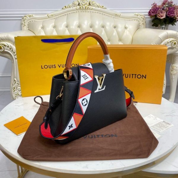 Replica Louis Vuitton Capucines MM Noir Rouge M59020 - Image 4