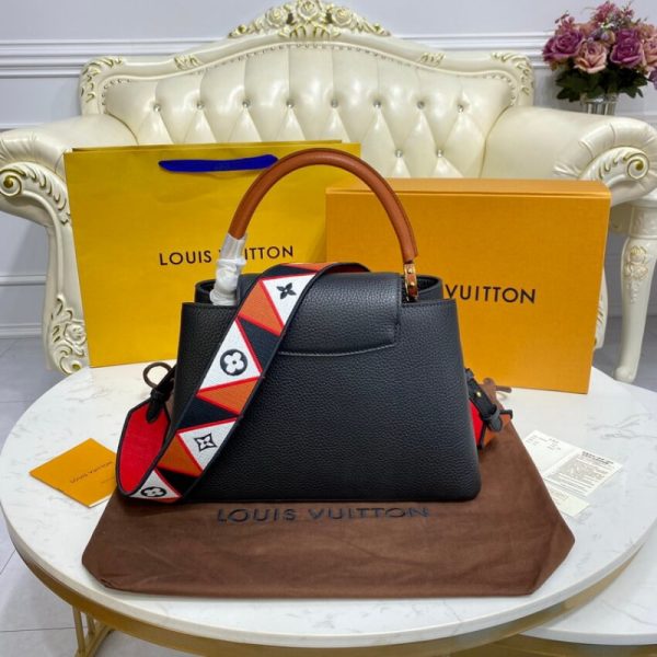 Replica Louis Vuitton Capucines MM Noir Rouge M59020 - Image 5