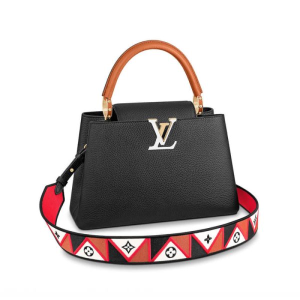 Replica Louis Vuitton Capucines MM Noir Rouge M59020