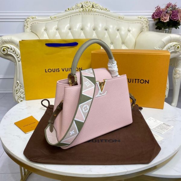 LV Capucines MM Replica in Rose/Beige | M59020 Style - Image 2
