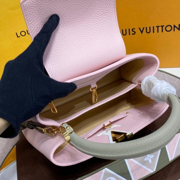 LV Capucines MM Replica in Rose/Beige | M59020 Style - Image 11