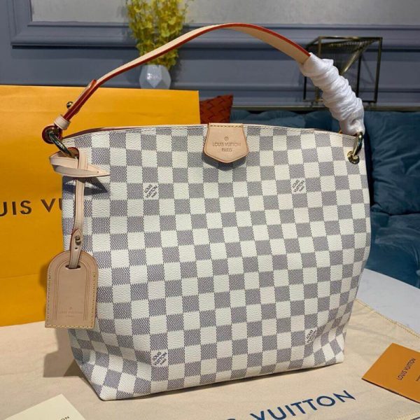 Replica LV Damier Azur Graceful PM N42249 Canvas Bag - Image 3