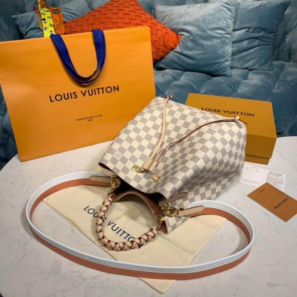 LV Replica Damier Azur Neonoe N40344 Handbag Canvas Tote - Image 4