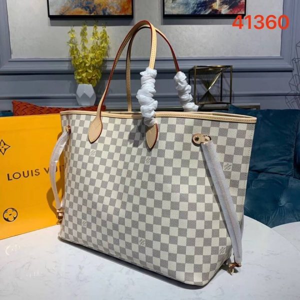 Damier Azur Canvas Neverfull GM Replica by Louis Vuitton N41360 - Image 3