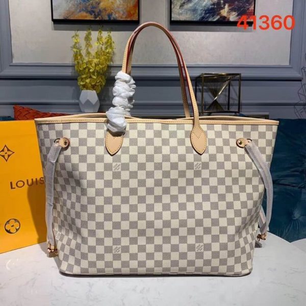 Damier Azur Canvas Neverfull GM Replica by Louis Vuitton N41360 - Image 4