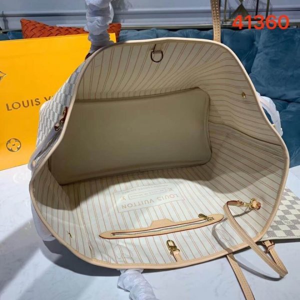 Damier Azur Canvas Neverfull GM Replica by Louis Vuitton N41360 - Image 10